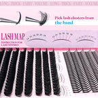 Upgraded DIY Spiky Fairy Lash Clusters - Fluffy 80D & 100D Mix Individual Lashes, Black Stem, 150pcs, 10-22mm - COLMAGIC