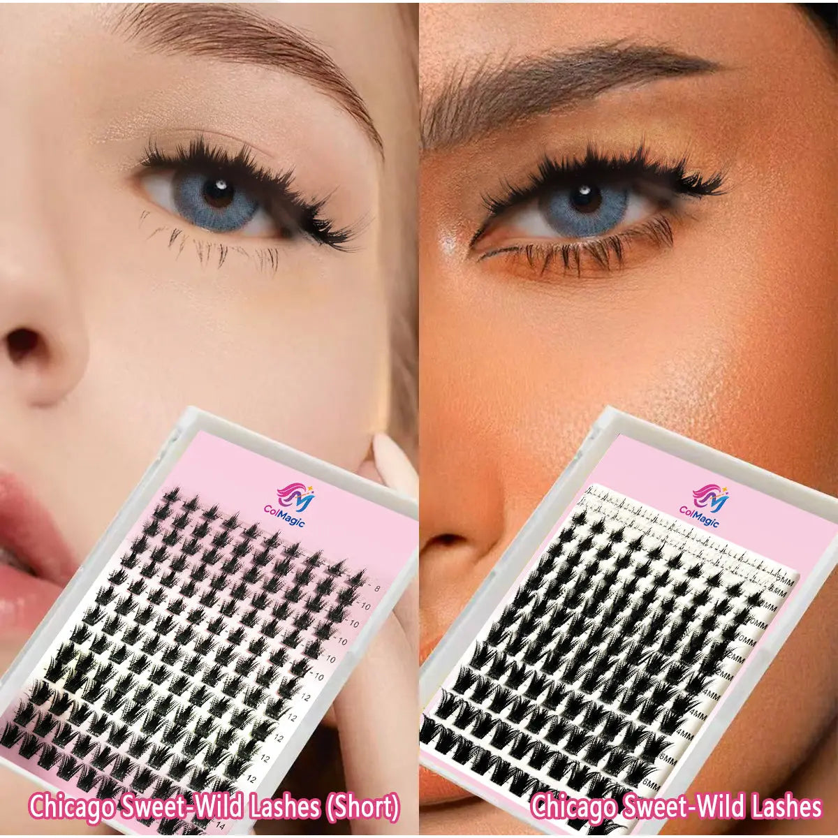 ColMagic 8-16mm Mixed Length DIY Lashes - Waterproof Anti-Allergy Lash Kit for Beginners (Full Tools Included) - COLMAGIC