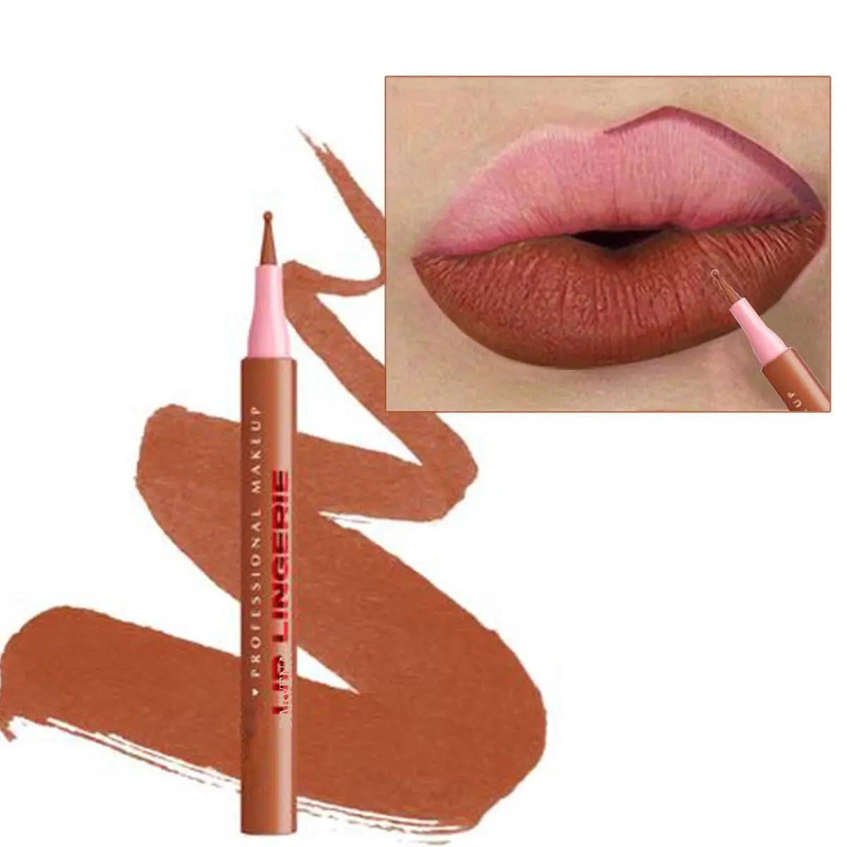 Lip Liner Pencil for Plump Lips Matte Finish Lipstick Pencil for Contouring Creating a Three-Dimensional Full Lip Shape Oily Photo Shoot - COLMAGIC