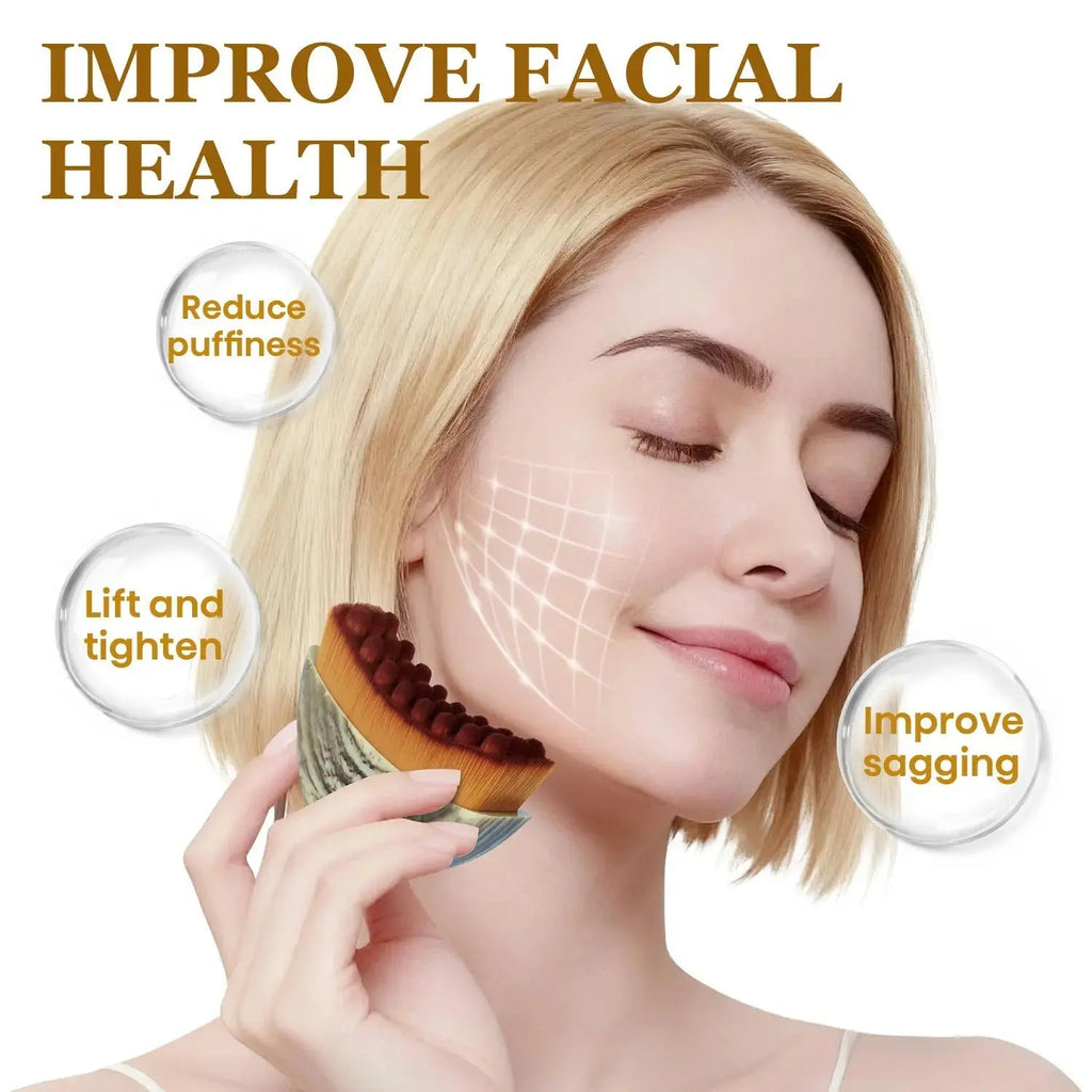 Lymphatic Contour Face Brush for Jawline & Chin Sculpting, Dry Brushing Massager for Lymphatic Drainage & Facial Fatigue Relief, Ergonomically Designed to Fit The Skin Precisely, Gift for Women, Valentine's Day Gift - COLMAGIC