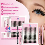 ColMagic 8-16mm Mixed Length DIY Lashes - Waterproof Anti-Allergy Lash Kit for Beginners (Full Tools Included) - COLMAGIC