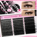 ColMagic DIY Mixed Eyelashes Kit 10-1ColMagic DIY Eyelash Kit 300 Clusters 10–18mm | Natural Volume Lashes Waterproof - COLMAGIC