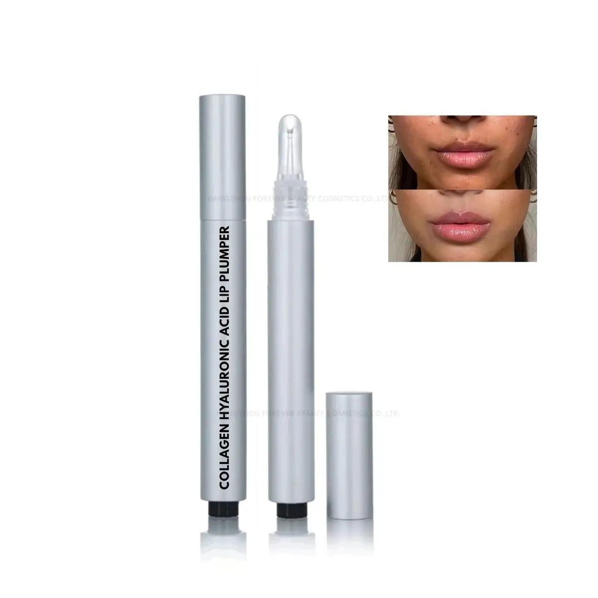 Plump Lab Lip Plumper Lip Oil Plumping Essence Lip Gloss Clear Moisturizing Softening Sleek Silver Tube - COLMAGIC