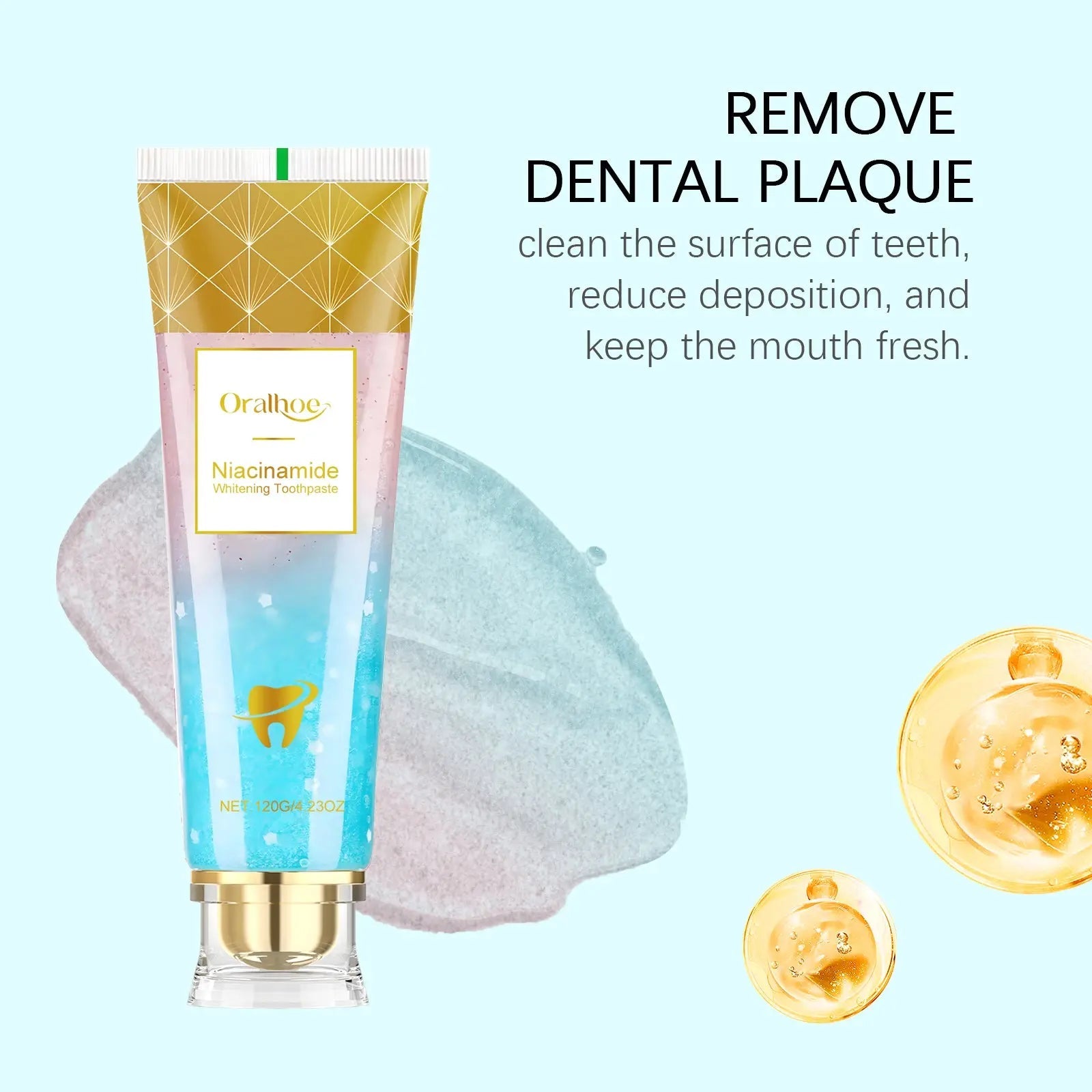 Oralhoe Brightening Toothpaste, Gentle Daily Care Toothpaste For Removing Stains, Brightening And Refreshing, And Reducing Odors - COLMAGIC