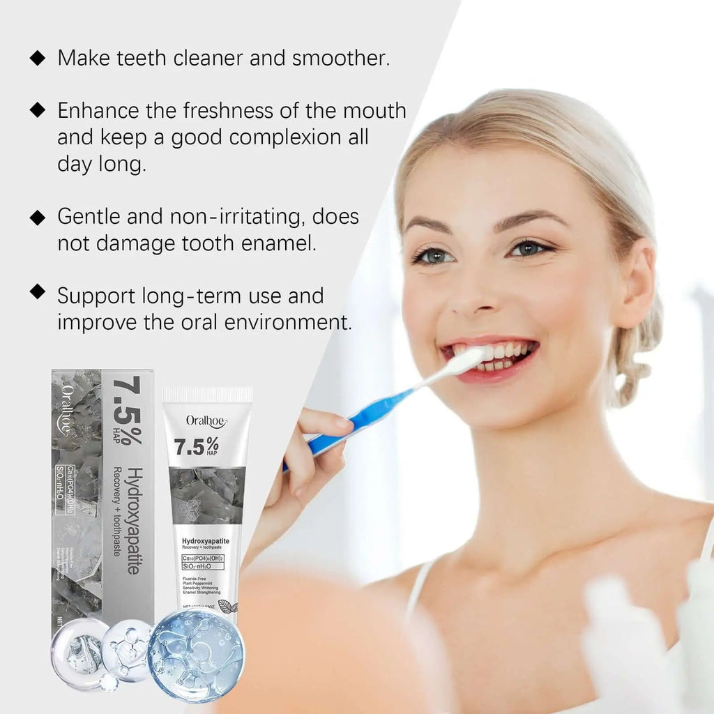 Oralhoe Whitening Tooth Care Toothpaste, Daily Gingiva Care Gently Cleans Stains And Tartar Freshen Breath - COLMAGIC