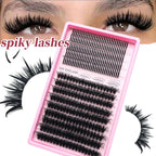 Upgraded DIY Spiky Fairy Lash Clusters - Fluffy 80D & 100D Mix Individual Lashes, Black Stem, 150pcs, 10-22mm - COLMAGIC