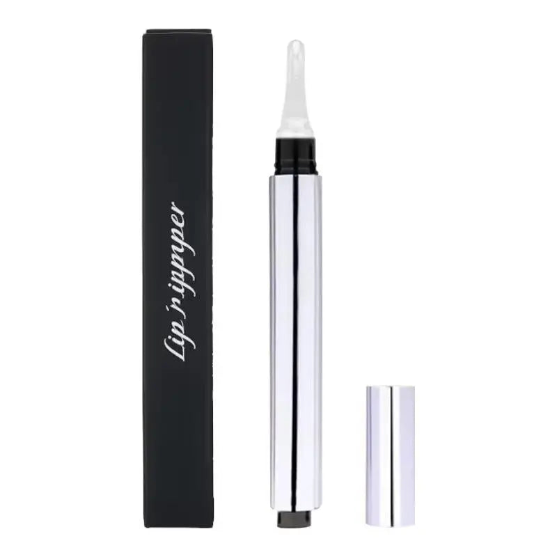 Plump Lab Lip Plumper Lip Oil Plumping Essence Lip Gloss Clear Moisturizing Softening Sleek Silver Tube - COLMAGIC