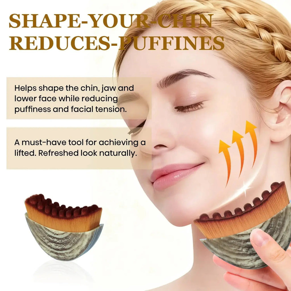 Lymphatic Contour Face Brush for Jawline & Chin Sculpting, Dry Brushing Massager for Lymphatic Drainage & Facial Fatigue Relief, Ergonomically Designed to Fit The Skin Precisely, Gift for Women, Valentine's Day Gift - COLMAGIC