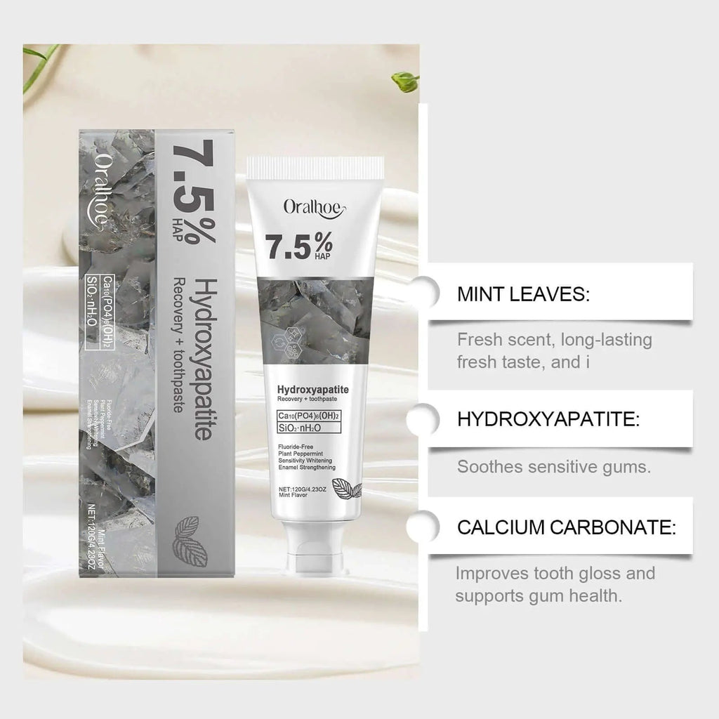 Oralhoe Whitening Tooth Care Toothpaste, Daily Gingiva Care Gently Cleans Stains And Tartar Freshen Breath - COLMAGIC