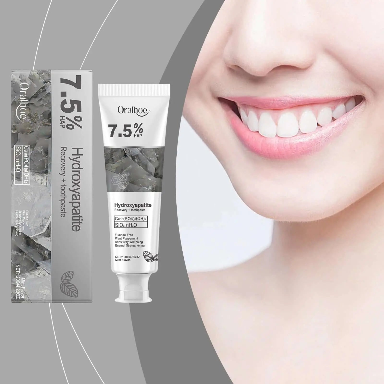 Oralhoe Whitening Tooth Care Toothpaste, Daily Gingiva Care Gently Cleans Stains And Tartar Freshen Breath - COLMAGIC