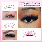 Upgraded DIY Spiky Fairy Lash Clusters - Fluffy 80D & 100D Mix Individual Lashes, Black Stem, 150pcs, 10-22mm - COLMAGIC
