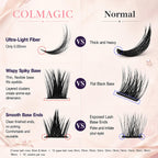 Lash Clusters Kit, 8-14mm Natural Wispy C-Cluster Lashes with Bond & Seal, Remover, Tweezer, DIY False Lash Extension Kit for Beginners, Black 140 Pcs