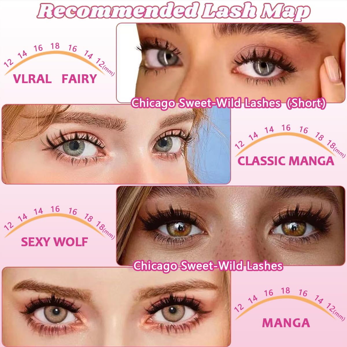 Lash Clusters Kit, 8-14mm Natural Wispy C-Cluster Lashes with Bond & Seal, Remover, Tweezer, DIY False Lash Extension Kit for Beginners, Black 140 Pcs
